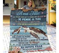 ZQYMM Plaid personnalisé Doux pour Offrir à sa Fille de la Part de Maman, Couverture Cadeau à Ma Fille, Cadeaux d'anniversaire, De Noël Et du Nouvel pour Fille de Maman, Cadeau 18 Ans Fille