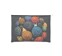 ZQYTGFDC Anneau en forme de feuille pour femme avec fermeture éclair de 22 x 16,5 cm - Petit organisateur de produits de toilette pour la Saint-Valentin, une amie, une petite amie, Balle escargot, One
