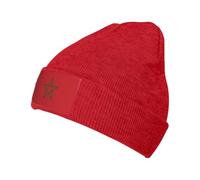 ZQYTGFDC Bonnet drapeau du Maroc pour homme et femme - Chaud - En tricot noir - Bonnet de ski doux et chaud - Unisexe, Rouge, Taille unique