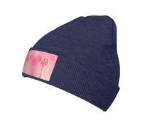 ZQYTGFDC Bonnet sucette coloré pour homme et femme - Chaud - En tricot noir - Bonnet de ski doux et chaud - Unisexe, bleu marine, Taille unique