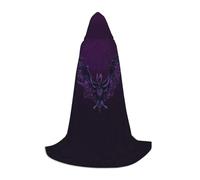 ZQYTGFDC Cape à capuche avec chauve-souris violette M pour adolescents/déguisement d'Halloween