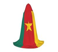 ZQYTGFDC Cape à capuche avec drapeau du Cameroun M pour adolescents/déguisement d'Halloween