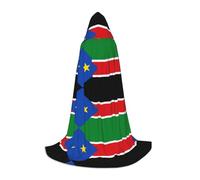 ZQYTGFDC Cape à capuche avec drapeau du Soudan du Sud M pour adolescents/déguisement d'Halloween