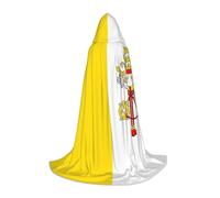 ZQYTGFDC Cape à capuche avec drapeau du Vatican S pour adolescents/déguisement d'Halloween