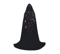 ZQYTGFDC Cape à capuche avec étoiles de fond pur M pour adolescents. Cape avec pour costumes d'Halloween et cosplay