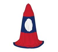 ZQYTGFDC Cape à capuche drapeau du Laos S pour adolescentsCape avec pour Halloween Cosplay Costumes