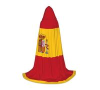 ZQYTGFDC Cape à capuche drapeau espagnol L pour adolescentsCape avec pour Halloween Cosplay Costumes