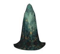 ZQYTGFDC Cape à capuche pour adolescents avec motif forêt parsemée d'étoiles S pour Halloween Cosplay Costumes