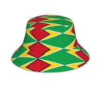 ZQYTGFDC Chapeau bob réfléchissant drapeau de l'Islande pour femmes hommes chapeaux de soleil chapeau de pêcheur casquette d'été réversible casquette de plage, Drapeau de la Guyane, Taille unique