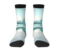 ZQYTGFDC Chaussettes pour adultes Fallen Leaves on a tranquil lake Grandes tailles pour homme et femme, chaussettes douces et confortables pour une utilisation décontractée, salle de sport et au