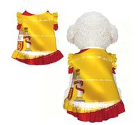 ZQYTGFDC Drapeau de l'Espagne L Les robes pour chien et chat de petite et moyenne taille sont adaptées pour les promenades, les vacances, les fêtes. Noir