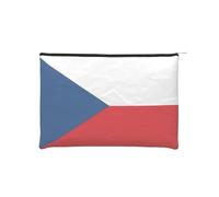 ZQYTGFDC Drapeau de l'Ukraine - Fermeture éclair - 22 x 16,5 cm - Petit organisateur de toilette pour la Saint-Valentin, une amie, une petite amie, Drapeau de la République tchèque, TAILLE UNIQUE