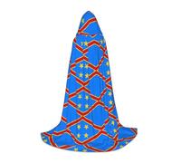 ZQYTGFDC Drapeau du Congo M Cape à capuche pour adolescentsCape avec pour Halloween Cosplay Costumes