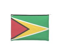 ZQYTGFDC Drapeau du Kazakhstan - Fermeture éclair - 22 x 16,5 cm - Petit organisateur de toilette pour la Saint-Valentin, une amie, une petite amie, Drapeau de la Guyane, One Size