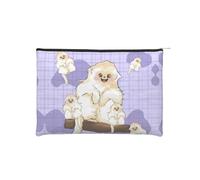 ZQYTGFDC Fleurs de lotus qui attendent de fleurir - Fermeture éclair - 22,9 x 16,5 cm - Petit organisateur de toilette pour la Saint-Valentin, une amie ou une petite amie, Singe doré mignon, TAILLE