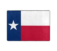 ZQYTGFDC Grand tapis en peluche à poils longs super doux antidérapant en flanelle pour chambre à coucher, salon, chambre d'enfant, lavable avec envers en caoutchouc - Motif drapeau du Texas - 203,2 x