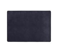 ZQYTGFDC Grand tapis en peluche à poils longs super doux et antidérapant en flanelle pour chambre à coucher, salon, chambre d'enfant, lavable avec envers en caoutchouc - 203,2 x 147,3 cm - Noir uni