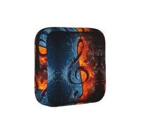 ZQYTGFDC Ice and Fire Music Key Pochette d'hygiène féminine, capacité de 6 à 10 blocs, petit organisateur pour sac à main, valise, cadeau pour filles et femmes