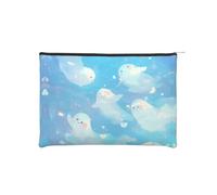 ZQYTGFDC Lavender fields Petit organiseur de toilette pour femme Fermeture éclair 22 x 16,5 cm, Danse fantôme, One Size