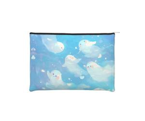 ZQYTGFDC Lavender fields Petit organiseur de toilette pour femme Fermeture éclair 22 x 16,5 cm, Danse fantôme, One Size