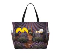 ZQYTGFDC Lavender fields Sac de voyage en maille nid d'abeille imperméable, multi-poches, grande capacité, pratique et durable