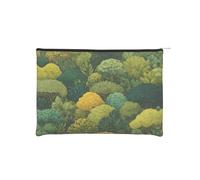 ZQYTGFDC Lion dans les fleurs - Fermeture éclair - 22 x 16,5 cm - Petit organisateur de toilette pour la Saint-Valentin, une amie ou une petite amie, Illustration de la forêt tropicale, TAILLE UNIQUE