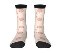 ZQYTGFDC Little Pink Cherry Blossoms Chaussettes pour adulte Grandes tailles pour homme et femme, chaussettes douces et confortables pour les loisirs, la gym et le quotidien, 3 noir, One Size