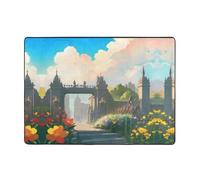 ZQYTGFDC Outside the Castle Gate Grand tapis antidérapant doux pour salon, chambre à coucher, salle à manger, bureau à domicile 203,2 x 147,3 cm