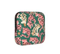 ZQYTGFDC Pochette d'hygiène féminine à imprimé léopard abstrait, capacité de 6 à 10 tampons, petit organisateur pour sac à main, valise, cadeau pour filles et femmes