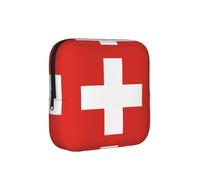 ZQYTGFDC Pochette d'hygiène féminine avec drapeau suisse, capacité de 6 ou 10 tampons, petit organisateur pour sac à main, valise, cadeau pour filles et femmes