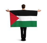 ZQYTGFDC Poncho à manches avec drapeau de l'État de Palestine pour la liberté de mouvement, idéal pour les fêtes et les célébrations