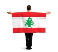 ZQYTGFDC Poncho à manches drapeau du Liban pour une liberté de mouvement, idéal pour les fêtes et célébrations