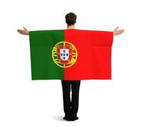 ZQYTGFDC Poncho à manches drapeau portugais pour une liberté de mouvement, idéal pour les fêtes et célébrations