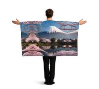 ZQYTGFDC Poncho à manches Mt. Fuji au début du printemps pour une liberté de mouvement, idéal pour les fêtes et les célébrations