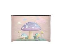 ZQYTGFDC Pretty Little Mushrooms Organiseur de toilette avec fermeture éclair pour femme 22 x 16,5 cm, Champignon de dessin animé., One Size