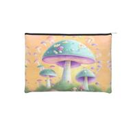 ZQYTGFDC Pretty Little Mushrooms Organiseur de toilette avec fermeture éclair pour femme 22 x 16,5 cm, Champignon fantastique, One Size