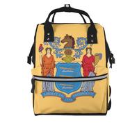 ZQYTGFDC Sac à dos à langer multifonction avec drapeau de la République de Corée - Grande capacité - Avec mamans et papas, voyage et utilisation quotidienne, Drapeau du New Jersey, taille unique