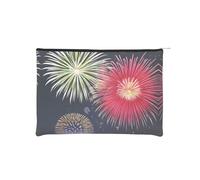 ZQYTGFDC Sous-marin Coral Rays - Fermeture éclair - 22 x 16,5 cm - Petit organisateur de produits de toilette pour la Saint-Valentin, une amie, une petite amie, Splendides feux d'artifice, TAILLE