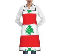 ZQYTGFDC Tablier de cuisine motif drapeau du Liban pour femme Tissu imperméable