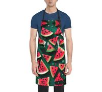 ZQYTGFDC Tablier multidimensionnel imperméable et résistant avec poches pour adultes, pour griller, jardinage, peinture, Pastèque de rêve, taille unique