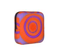 ZQYTGFDC Trousse d'hygiène féminine orange Circle Centre, capacité de 6 ou 10 tampons, petit organisateur pour sac à main, valise, cadeau pour filles et femmes