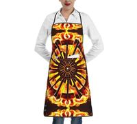 ZQYTGFDC Turning the flame Tablier de cuisine en tissu imperméable pour femme