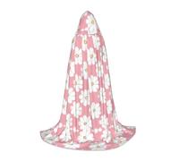 ZQYTGFDC White Chrysanthemum Texture Chart L Cape à capuche pour adolescents Cape avec pour Halloween Cosplay Costumes