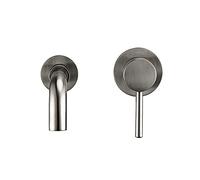 ZR98US 210mm Concealed Rotating Stainless Steel Wall Bathroom Basin Faucet Hot and Cold Water