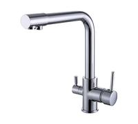 ZR98US 3 Way Kitchen Filter Tap - ° Swivel Mixer Tap for Sink - 1 Hole 3-in-1 - Compatible with Water Filters - Ideal for Kitchen Use