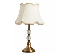 ZR98US américaine Luxe Cristal Nuit en Tissu lampadaire Lampe Chevet Lampes Table Chambre à Coucher pour Le Salon (Couleur: Interrupteur de télécommande, SI