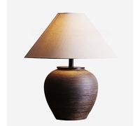 ZR98US Bedside for Bedroom lampsNew Chinese -Style Minimalist Retro Ceramics Table Lamp Villa Clubhouse Porch Decoration(Color:A,Size:)