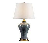 ZR98US Bedside for Bedroom lampsNew Chinese -Style Minimalist Retro Ceramics Table Lamp Villa Clubhouse Porch Decoration(Color:A,Size:)