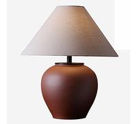ZR98US Bedside for Bedroom lampsNew Chinese -Style Minimalist Retro Ceramics Table Lamp Villa Clubhouse Porch Decoration(Color:A,Size:)