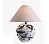 ZR98US Bedside for Bedroom lampsNew Chinese -Style Minimalist Retro Ceramics Table Lamp Villa Clubhouse Porch Decoration(Color:A,Size:)